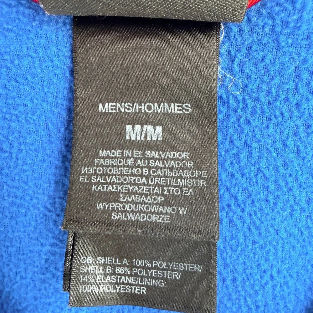 The North Face Mens FlashDry Quarter Zip Fleece Pullover Blue Grey Size Medium